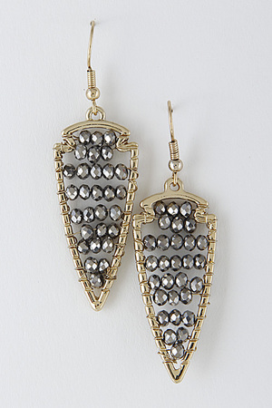 Down Arrow Beaded Hook Earrings 6HCD9